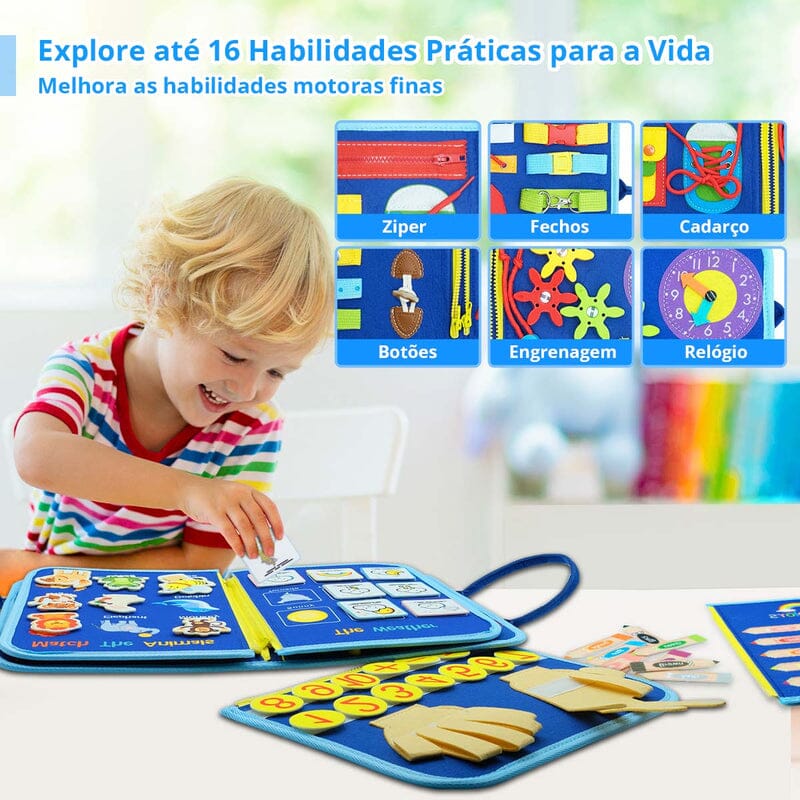 Aprender Brincando - Livro de Atividades Montessori Infantil (Brinquedo 6) Dm Stores 