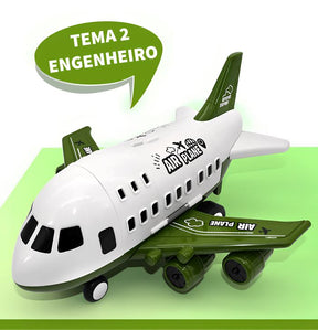 Avião de Brinquedo Aircraft com 6 Carrinhos de Brinquedo MASCULINO - INFANTIL - BRINQUEDO AVIAO 1 Dm Stores 