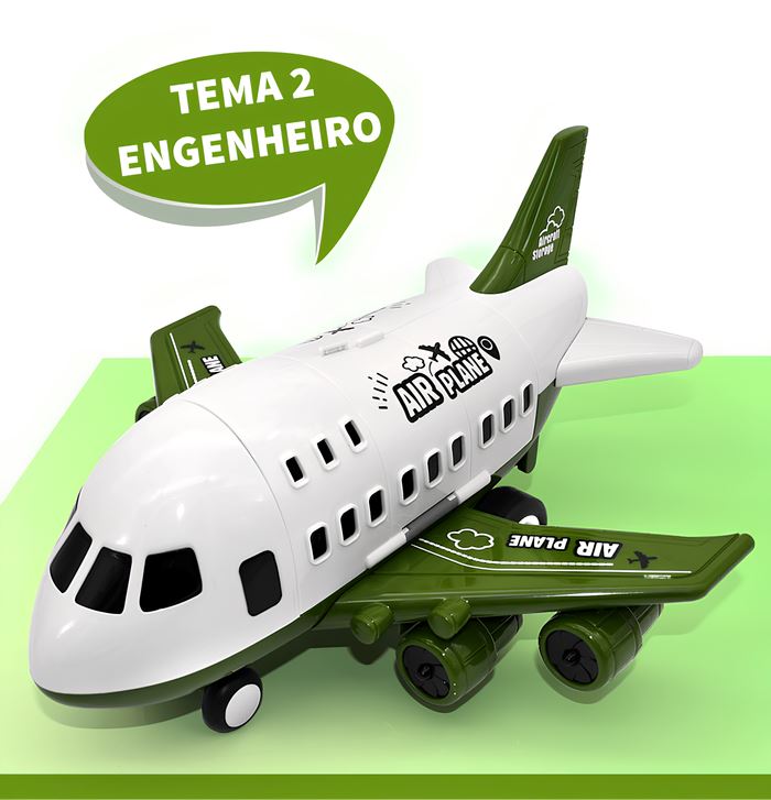 Avião de Brinquedo Aircraft com 6 Carrinhos de Brinquedo MASCULINO - INFANTIL - BRINQUEDO AVIAO 1 Dm Stores 