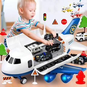 Avião de Brinquedo Aircraft com 6 Carrinhos de Brinquedo MASCULINO - INFANTIL - BRINQUEDO AVIAO 1 Dm Stores 