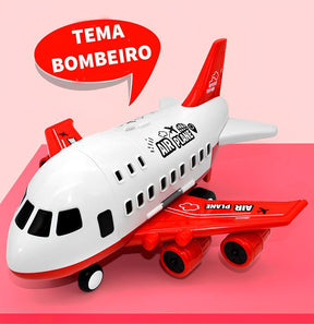 Avião de Brinquedo Aircraft com 6 Carrinhos de Brinquedo MASCULINO - INFANTIL - BRINQUEDO AVIAO 1 Dm Stores 