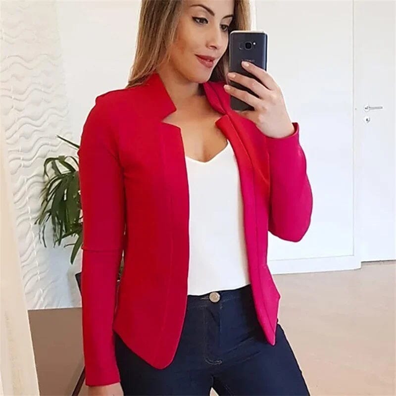 Blazer Feminino Alfaiataria Lua FEMININO - VESTUÁRIO - BLAZER Dm Stores Vermelho P 