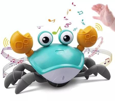 Caranguejo Interativo de Luz e Música com Desvio Automático e Recarregável - CrabFun UNISSEX - INFANTIL - BRINQUEDO CARANGUEJO 1 Dm Stores 