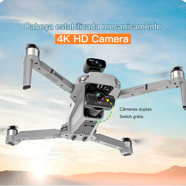 Drone com Câmera 1080P GPS WIFI e 5KM | LGraphic (+5 Brindes) Eletrônicos (Drone 6) Dm Stores 