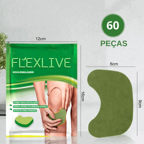 Flexlive - Adesivo de Recuperação Natural UNISSEX - SAUDE - ADESIVO PARA JOELHO 1 Dm Stores 60 Peças 