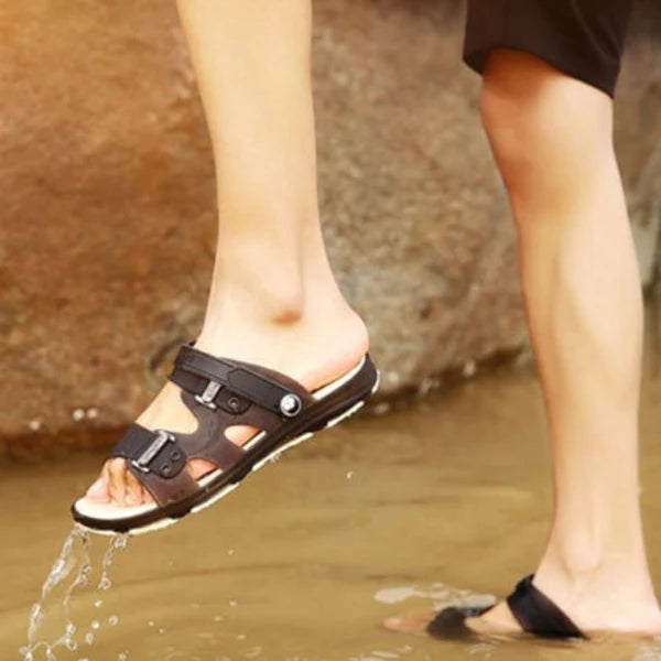 Sandália Para Pesca Masculina Ortopédica Calçados (Sandália Masculina 5) Dm Stores 