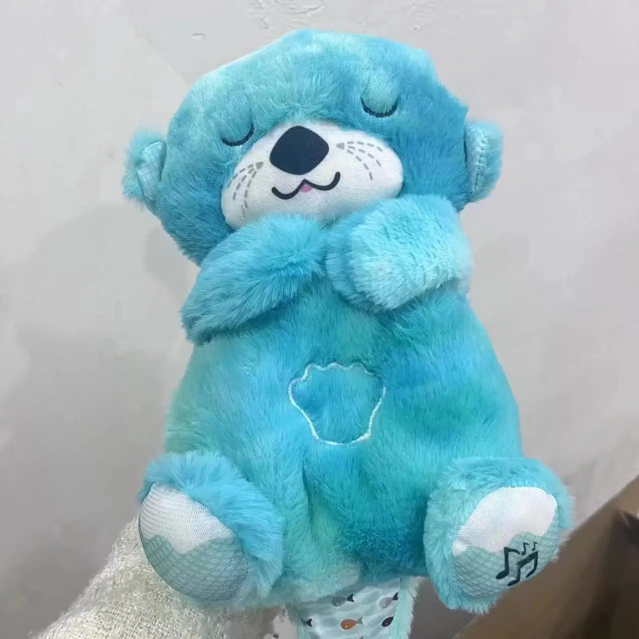 Urso de Pelúcia Calmante com Música e Luz para Bebês - Companheiro de Sono Tranquilo UNISSEX - SAUDE - URSO DE PELUCIA 1 Dm Stores Urso Azul 