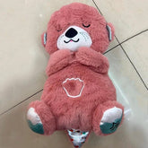 Urso de Pelúcia Calmante com Música e Luz para Bebês - Companheiro de Sono Tranquilo UNISSEX - SAUDE - URSO DE PELUCIA 1 Dm Stores Urso Rosa 