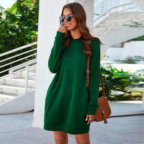 Vestido Moletom Feminino Roupas (Vestido 6) Dm Stores PP Verde 