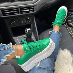 Tênis Plataforma Edge Calçados (Tênis Feminino 6) Dm Stores Verde 